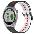 Miniatyrbilde 1 av 5: For Garmin Approach S40 20 mm tricolor pustende silikonklokkerem Black-White-Red