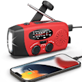 Pikkukuva 1 / 4: 2000 mAh aurinkovoimalla toimiva sääradio, kannettava hätäradio AM/FM-radiolla ja taskulampulla/punaisella