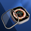 Pikkukuva 2 / 5: Metallinen puskuri + karkaistu lasi Apple Watch Ultra 49mm Band Näytönsuoja Anti-Scratch HD Full Film Iwatch Ultra 49 mm hihna glass with bumper P