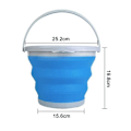 Miniatyrbillede 5 af 5: Sammenklappelig Spand med Håndtag Foldbar Strandlegetøjsbeholder Blue