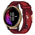 Miniatyrbilde 1 av 5: For Garmin Venu 20 mm nylon vevd klokkerem Red