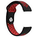 Miniatyrbilde 3 av 5: For Fitbit Versa tofarget silikonklokkerem Black - Red