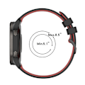 Miniatyrbillede 5 af 5: Til Garmin Approach S40 20 mm ternet tofarvet silikoneurrem Red-Black