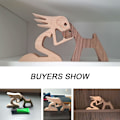 Miniatyrbillede 4 af 4: Par Hunde Træ Skulptur Home Decor Træ Håndværk Statue Carving Ornamenter 7