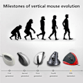 Miniatyrbild 3 av 5: Trådbunden vertikal mus, liten ergonomisk mus med hög precision optisk möss med justerbar känslighet 800/1200 /1600 Dpi, 6 knappar, för små händer red