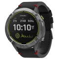 Miniatyrbillede 1 af 4: Til Garmin Enduro 26mm Læder Sutur Stål Spænde Urbånd Black