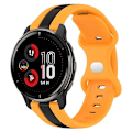 Miniatyrbilde 1 av 5: For Garmin Venu 2 Plus 20 mm sommerfuglspenne Tofarget silikonklokkerem Black-Yellow
