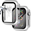 Miniatyrbilde 1 av 5: Glass+deksel For Apple Watch Case 44mm 40mm Iwatch 42mm 38mm Skjermbeskytter+støtfanger Tilbehør For Applewatch Series 5 4 3 Se 6 Bright silver 40mm series 654 SE
