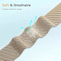Miniatyrbillede 2 af 5: Magnetiske bånd, der er kompatible med Fitbit Versa 3 og Sense Smartwatch - Multi Color Royal Gold Large
