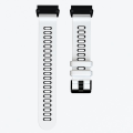 Miniatyrbillede 2 af 5: Til Garmin Fenix ​​6 tofarvet silikone urrem White Black