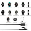Pikkukuva 2 / 5: Laturin USB latausdatakaapeli Garmin Watch Approach G10/S20/Vivomove HR:lle