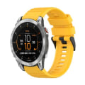 Miniatyrbillede 1 af 5: Til Garmin Epix Gen 2 22 mm horisontal tekstur silikone urrem med værktøj til fjernelse Yellow