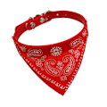 Pikkukuva 1 / 5: Säädettävä lemmikkieläinten bandana kaulahuivi koiran sylkipyyhe puuvillainen koiran tarvikkeet painatus kolmioside Red