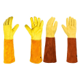 Miniatyrbillede 4 af 5: Havebrugshandsker Kaktushandsker Tornsikre plantning Beskyttelseshandsker Langærmede havehandsker Gartnergaver Brown yellow M