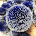 Pikkukuva 1 / 5: Hatut Käsintehty todella suuri hiuspallo turkishousu soljella Fox fur blue v