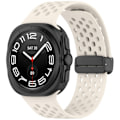 Miniatyrbild 6 av 7: SAMSUNG GALAXY WATCH ULTRA (47 MM) SILIKONBAND MED HÅL OCH MAGNETISKT SPÄNNE Svart