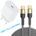 Miniatyrbild 1 av 4: 2 Meter + USB-adapter 20W USB-C lightning-kabel Laddare 1st Adapter - 1st Sladd