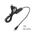 Miniatyrbild 3 av 11: USB-kabel med strömbrytare 5V3A Typ-C till USB A Laddningskabel för Raspberry Pi 4B Black