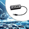 Miniatyrbild 2 av 10: RJ45 Nätverksdelare Extender Adapter 1 till 4 Port Ethernet Kabelkontakt
