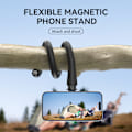 Miniatyrbild 6 av 11: Mobiltelefonklämma Magnetisk Sugfäste Stativhållare, med Grepp Flexibel Lång Arm Svanhalsfäste Klämma för Barnvagn Black