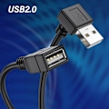 Miniatyrbild 5 av 10: USB 2.0 Förlängningskabel 480Mbps Höger/Vänster/Upp/Ner 90 graders Vinklar Enkel Åtkomst 0.3m - Bend down