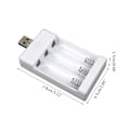 Miniatyrbild 5 av 7: Universal USB-utgångs Batteriladdare 3-slotsadapter för AA AAA Batterier