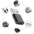 Pikkukuva 2 / 11: Muunnin USB Type A uros - USB Type C naaras datansiirto lataussovitin