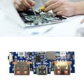 Miniatyrbilde 2 av 7: Type C USB 5V 2.4A Dobbel USB Boost Batteriladebrett Mobil Powerbank