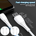 Miniatyrbild 3 av 10: 0,9 m/2 m USB 5Pin/USB C Kabel Snabbladdningssladd Datakabel Förlängningssladd Micro USB 1m