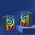 Miniatyrbild 7 av 11: USB-driven datorhögtalare med multi-RGB-belysning, Minihögtalare