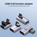 Miniatyrbillede 8 af 11: Hurtig USB Type C-adapter 240W strøm 40 Gbps data til bærbar computer, telefon og tablet L shaped side bend