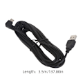 Miniatyrbild 3 av 10: 3,5 m sladd USB till rätvinklig Micro USB, 90 graders Micro USB-kabel 3,5 m snabbladdningskabel för telefoner och surfplattor Bend left