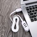 Miniatyrbild 7 av 11: 3-port USB Hub Splitter Extender USB Adapter Höghastighets Splitter Notebook En-till-Tre Extender Hub för Stationär Dator Laptop 1.2m