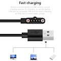 Miniatyrbild 8 av 11: Magnetisk Laddningskabel USB Laddare Sladd Strömadaptrar Kabel för 5/4/2-pin 2.5-17mm Avstånd Intelligenta Klockor Needleless 12.3mm - Forward