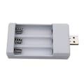 Miniatyrbild 1 av 7: Universal USB-utgångs Batteriladdare 3-slotsadapter för AA AAA Batterier