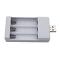 Universal USB-utgångs Batteriladdare 3-slotsadapter för AA AAA Batterier