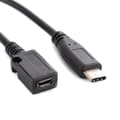 Miniatyrbillede 9 af 9: TypeC UsbC han til MicroUSB hun adapter konverter datakabel til telefoner tablets