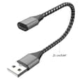 Pikkukuva 5 / 11: USB C naaras-USB-urossovitin, Type C - USB 2.0 -latauskaapeli tiedonsiirtoon Blue