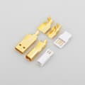 Miniatyrbilde 4 av 6: Gullbelagte USB-kontakter Type A+B Ladeplugger Sveisekabeldekodere Adapter