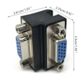 Miniatyrbild 4 av 5: VGA Höger Vinkel 15 Hon till 15 Hon 90° Adapter för Projektorer LCD