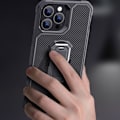 Miniatyrbild 5 av 11: Telefonfodral Stötsäkert för Skal med Hållare Slitstarkt Telefonskal Black 13Pro Max