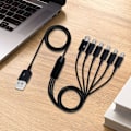 Miniatyrbild 8 av 10: USB 2.0 Typ A Hane till 6 Micro USB Hane Splitter Data Synkronisering och Laddningskontakt 1.5m