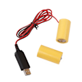 Miniatyrbild 1 av 9: 3V LR14 C Batterielliminator Strömförsörjningskabel Ersätter 2x 1.5V C Batteri för LED