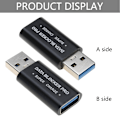 Miniatyrbild 3 av 7: USB-datablockering snabbladdningsadapter för säker datatransfer och stöldskydd