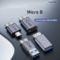 Miniatyrbilde 9 av 11: USB C til MicroB Adapter USB 3.0 Type C Hunn til MicroB Hann Konverter 10Gbps null - Type C Female