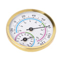 Miniatyrbild 4 av 10: Kvalitets Termometer Trådlös Inomhus Utomhus Väder Rund Hygrometer Guld