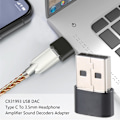 Miniatyrbild 6 av 9: Uppgraderad Digital Ljudförstärkare CX31993 MAX97220 Chip Typ C 3,5 mm AMP HiFi-adapter 32-bitars/384 kHz Hörlurs-DAC-adapter