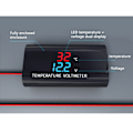 Miniatyrbild 9 av 11: Vattentät för DC 12V Voltmeter Termometer 0,28 tum Dual Display för Bil Motorc