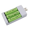 Miniatyrbild 4 av 7: Universal USB-utgångs Batteriladdare 3-slotsadapter för AA AAA Batterier