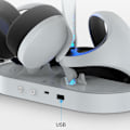 Miniatyrbild 2 av 10: Förbättrad VR-kontroll Magnetic Laddningsdockningsställ Headsetförvaring för PSVR2 Headset Laddningsställ